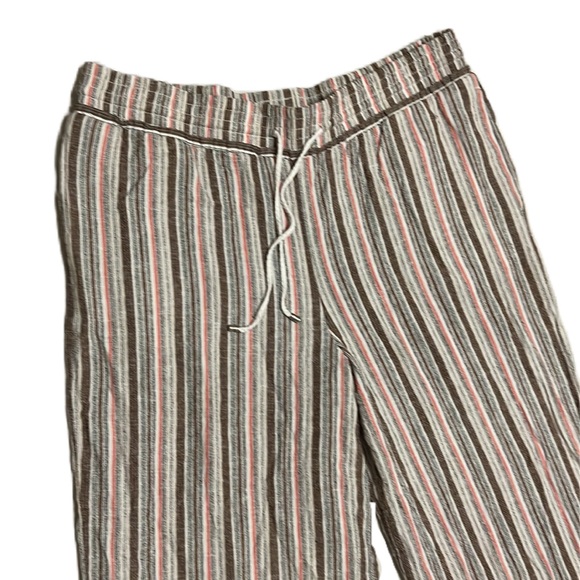 Time and Tru, Striped Colors, Drawstring, Stretch, Wide Leg Pants, Multi, XXL - Picture 3 of 8